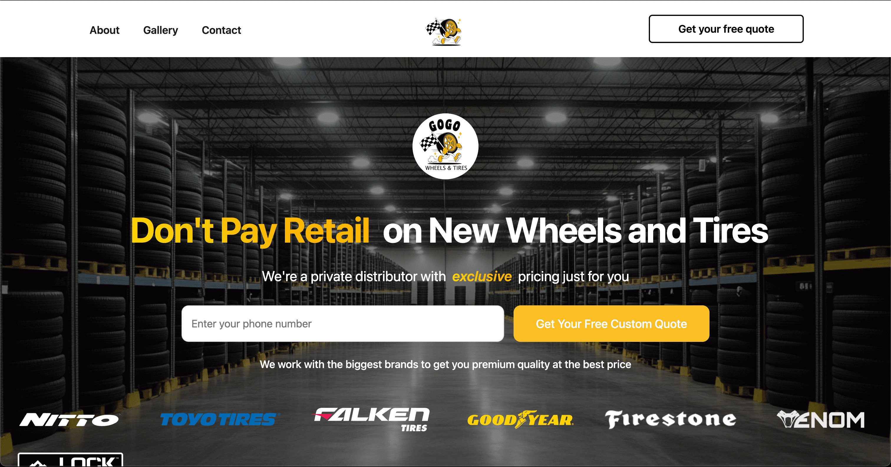 Go Go Wheels and Tires Screenshot of Go Go Wheels and Tires website